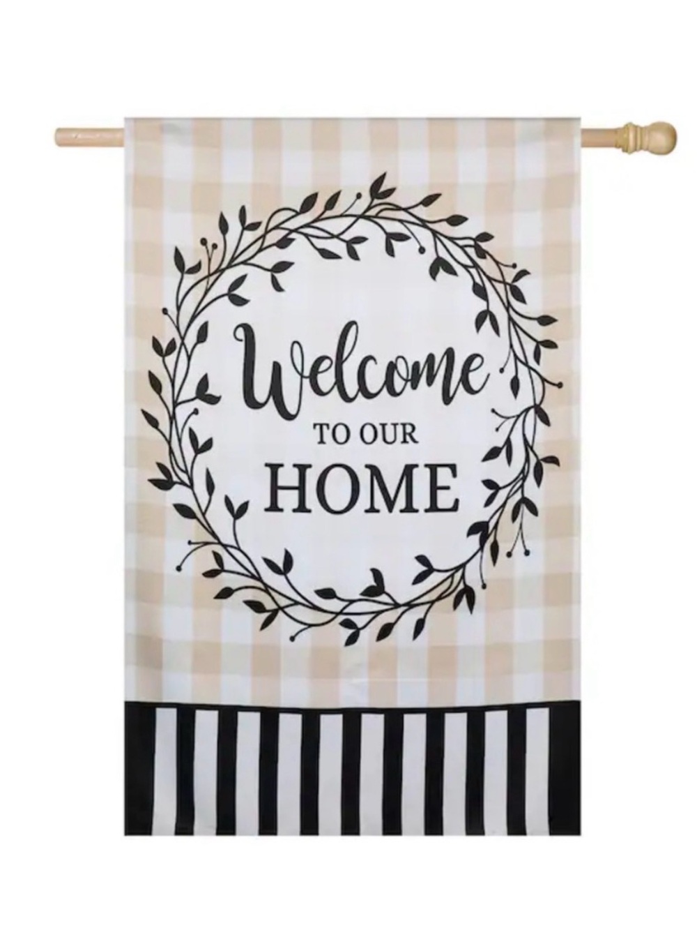 NEW Large Indoor Outdoor ‘Welcome To Our Home’ House Flag 28 inch x 44 inch